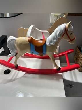 Discontinued Vintage American Girl Bitty Baby Musical Rocking Horse